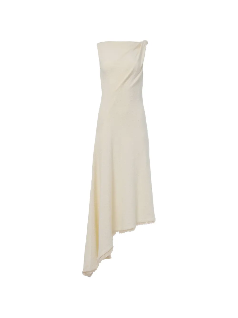 Monse Asymmetrische gedraaide midi-jurk Wit