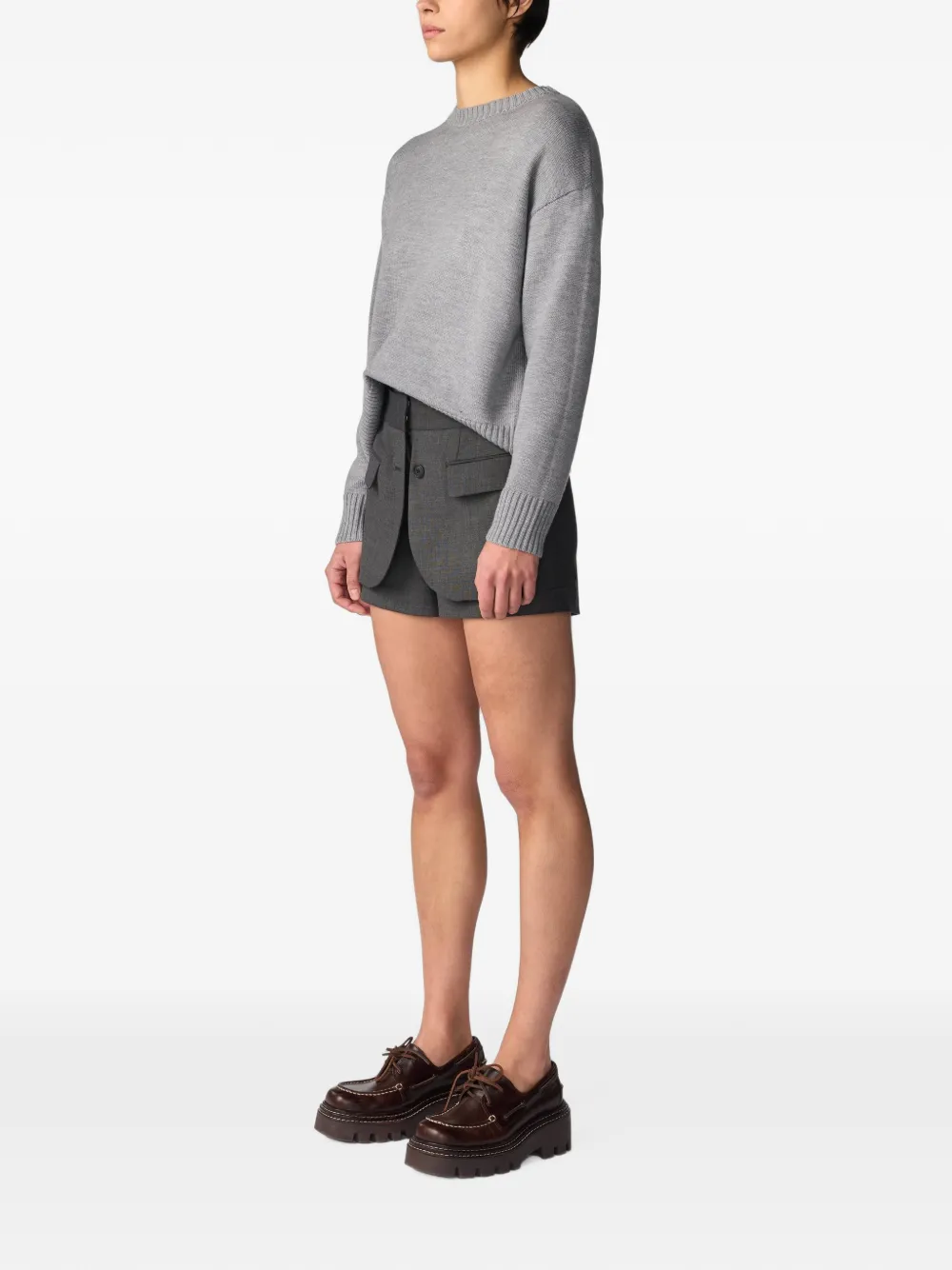 Monse Shorts met getailleerd jackvoorpand Grijs