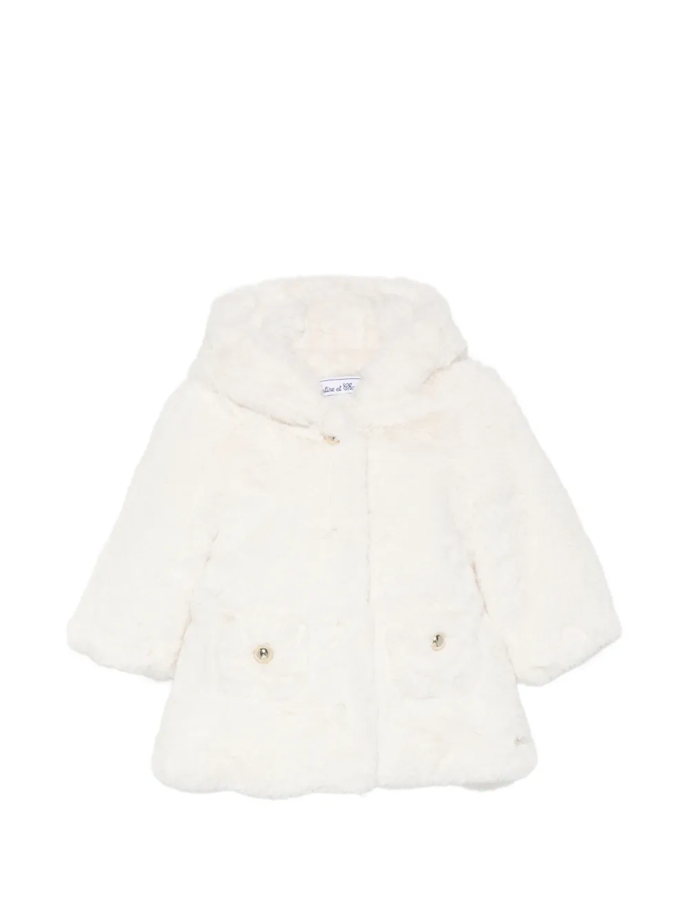 Tartine Et Chocolat faux-fur hooded coat - Toni neutri
