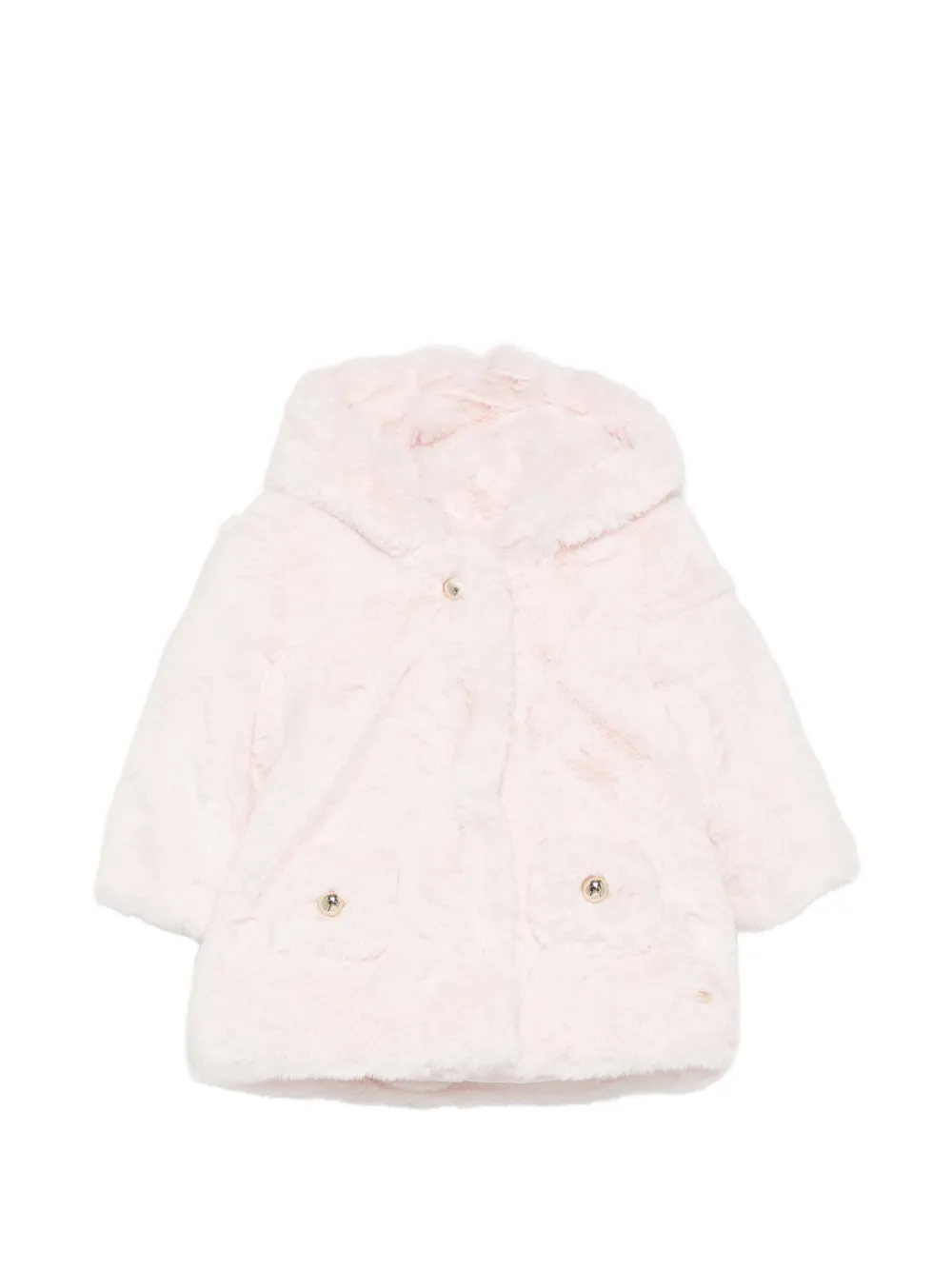 Tartine Et Chocolat hooded faux-fur coat - Rosa
