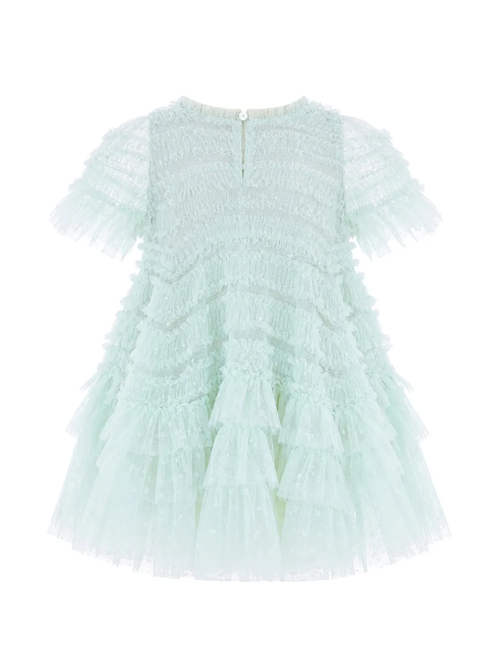 NEEDLE & THREAD KIDS Valentine ruffled tulle dress Blauw