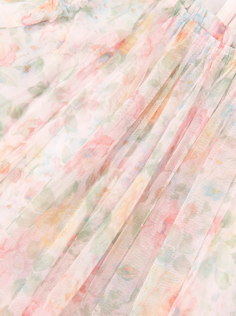 NEEDLE & THREAD KIDS Sienna jurk met bloemen-print en ruches Roze
