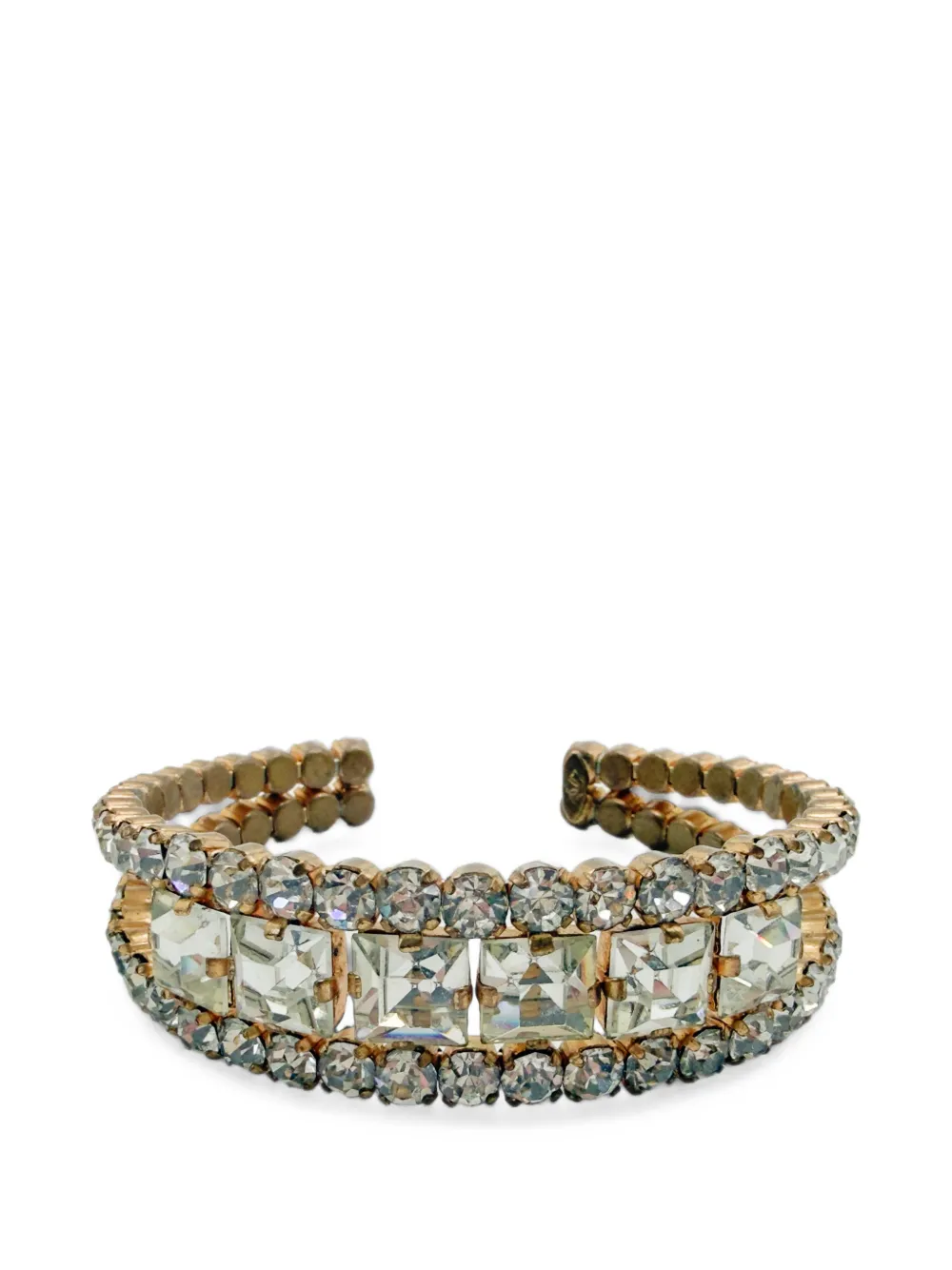 Jennifer Gibson Jewellery bracelet manchette Schoffel orné de cristaux (années 1950)
