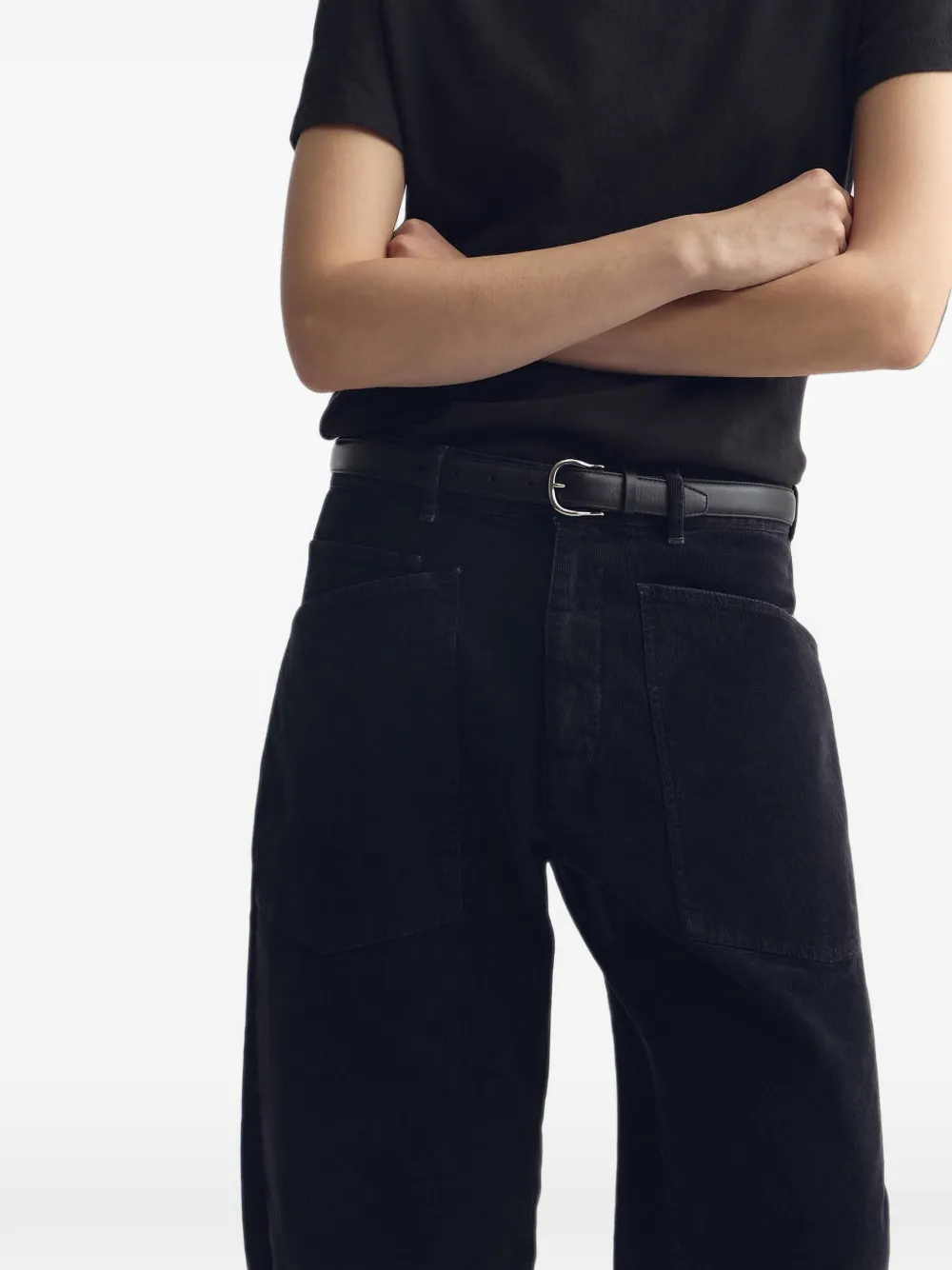 Nili Lotan Ribfluwelen broek Zwart