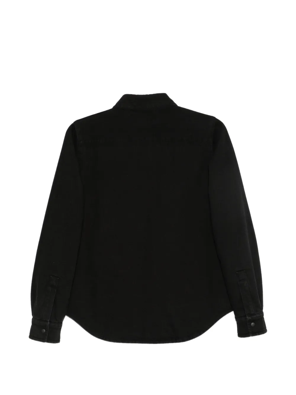 ASPESI press-stud curved-hem shirt Zwart