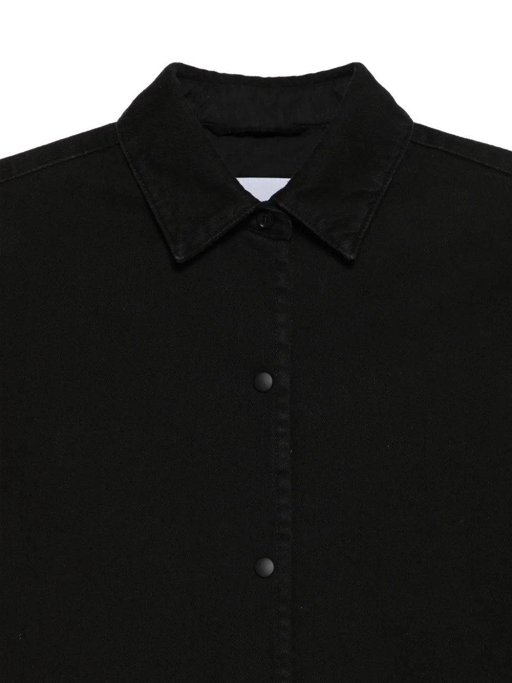 ASPESI press-stud curved-hem shirt Zwart