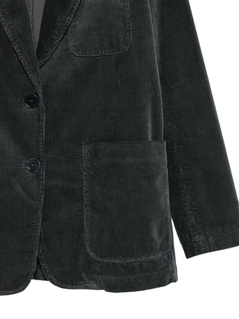 ASPESI Ribfluwen blazer Grijs