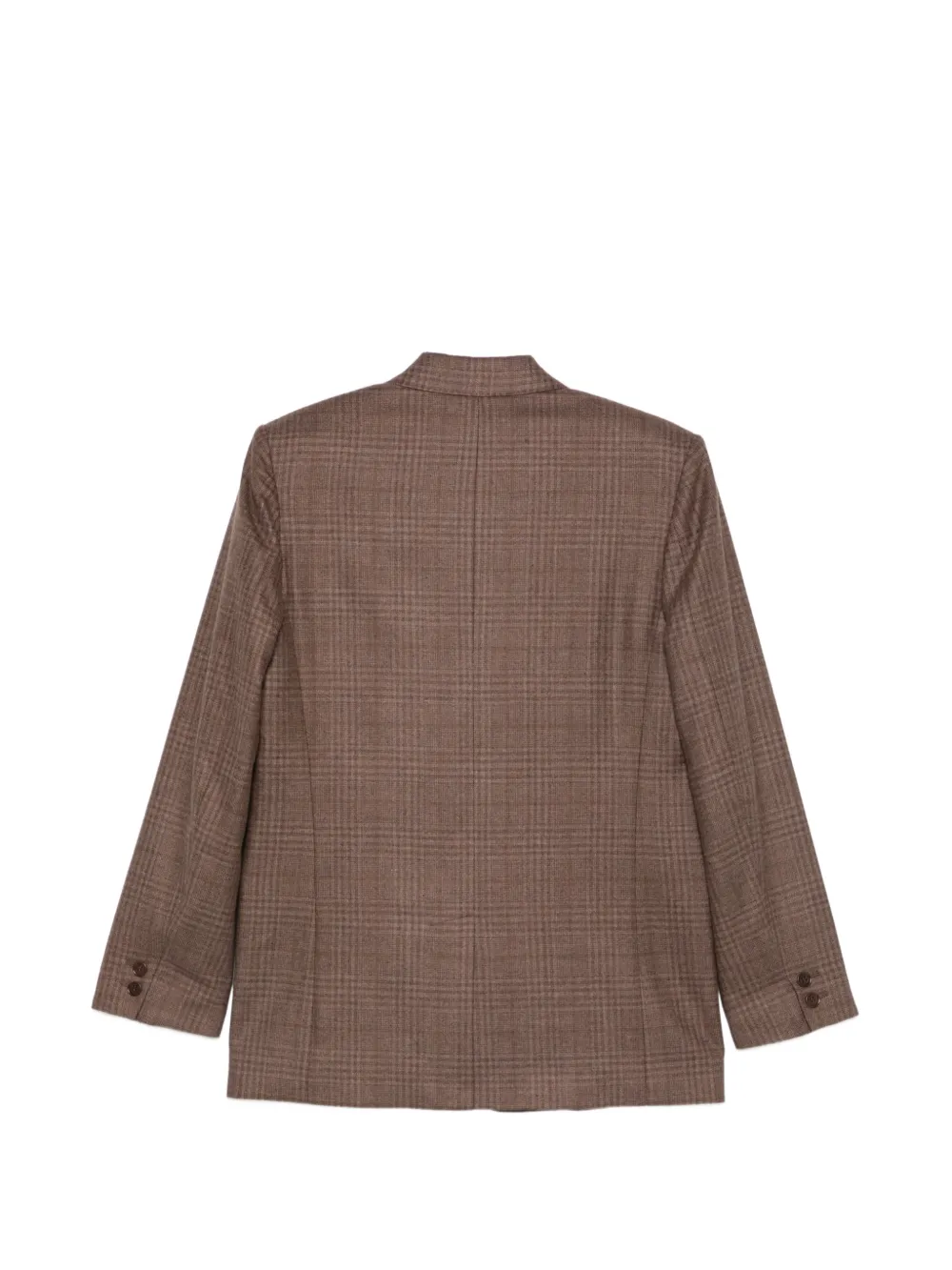 ASPESI Geruite blazer met gekerfde revers Bruin
