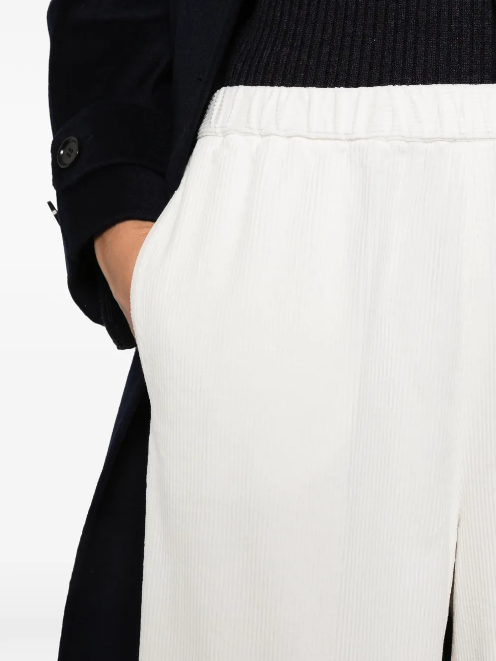 ASPESI Ribfluwelen broek Wit