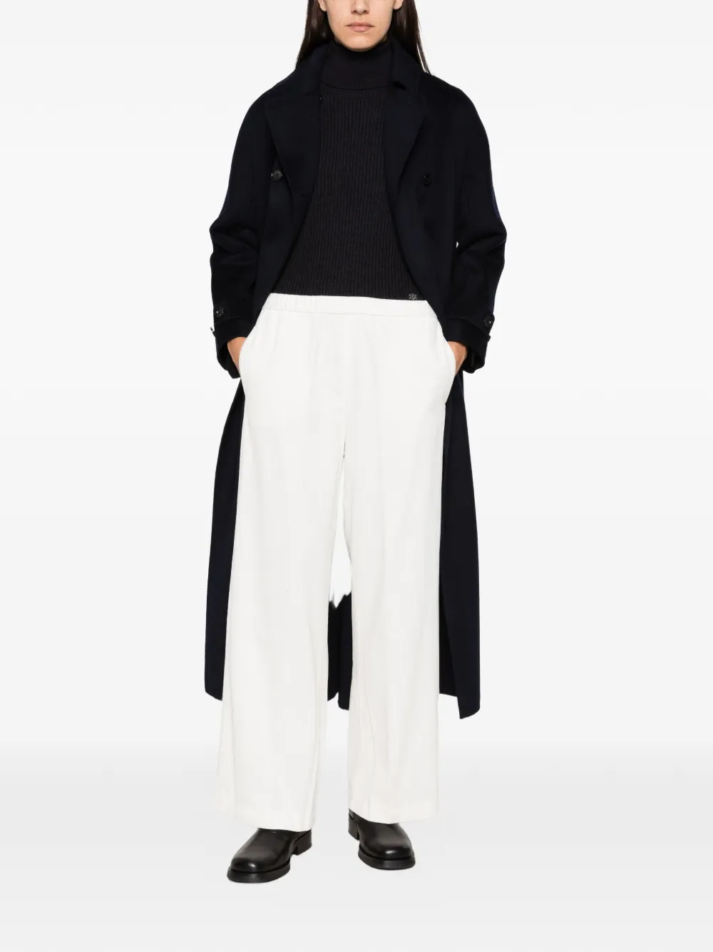 ASPESI Ribfluwelen broek Wit