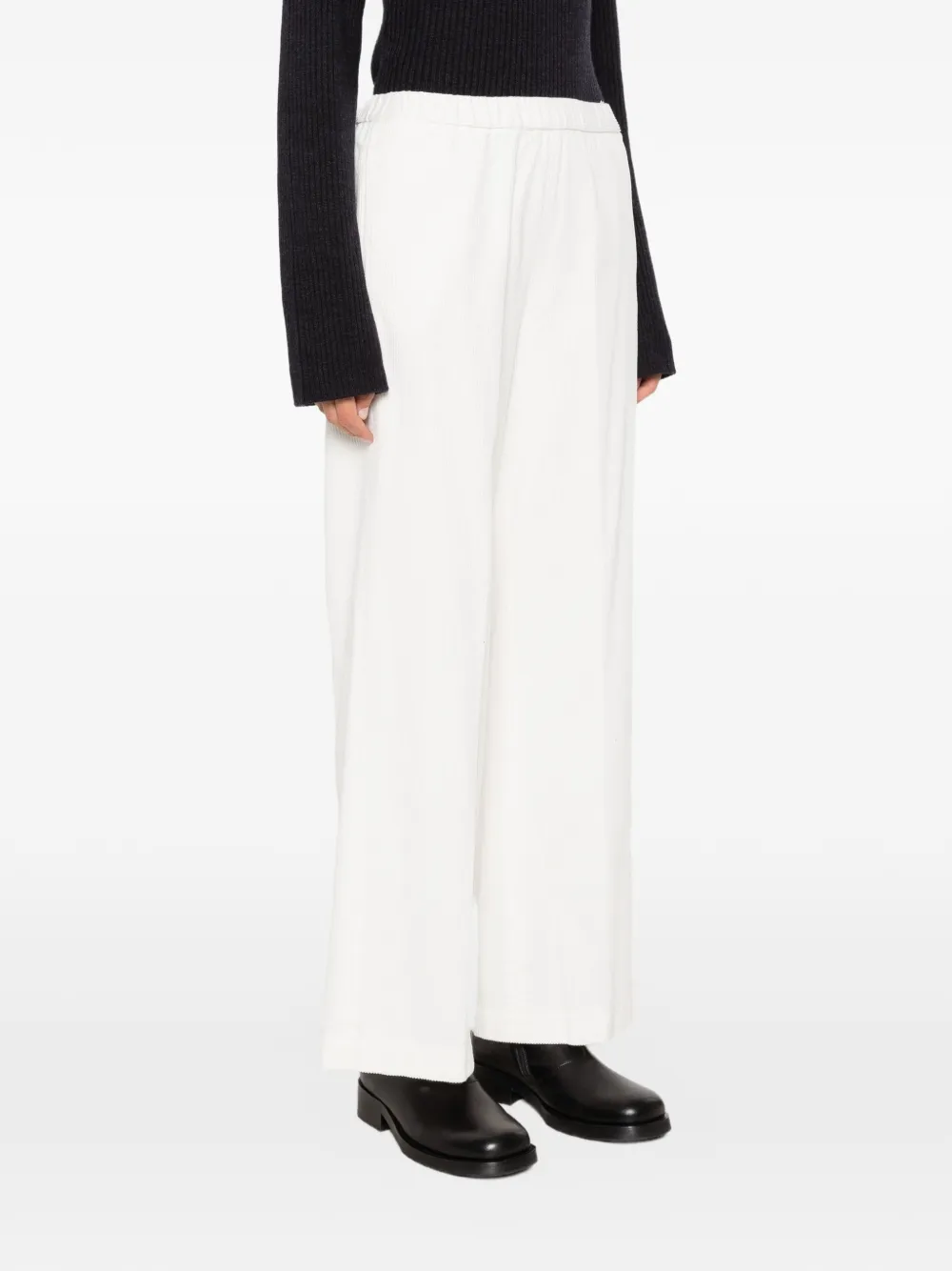 ASPESI Ribfluwelen broek Wit
