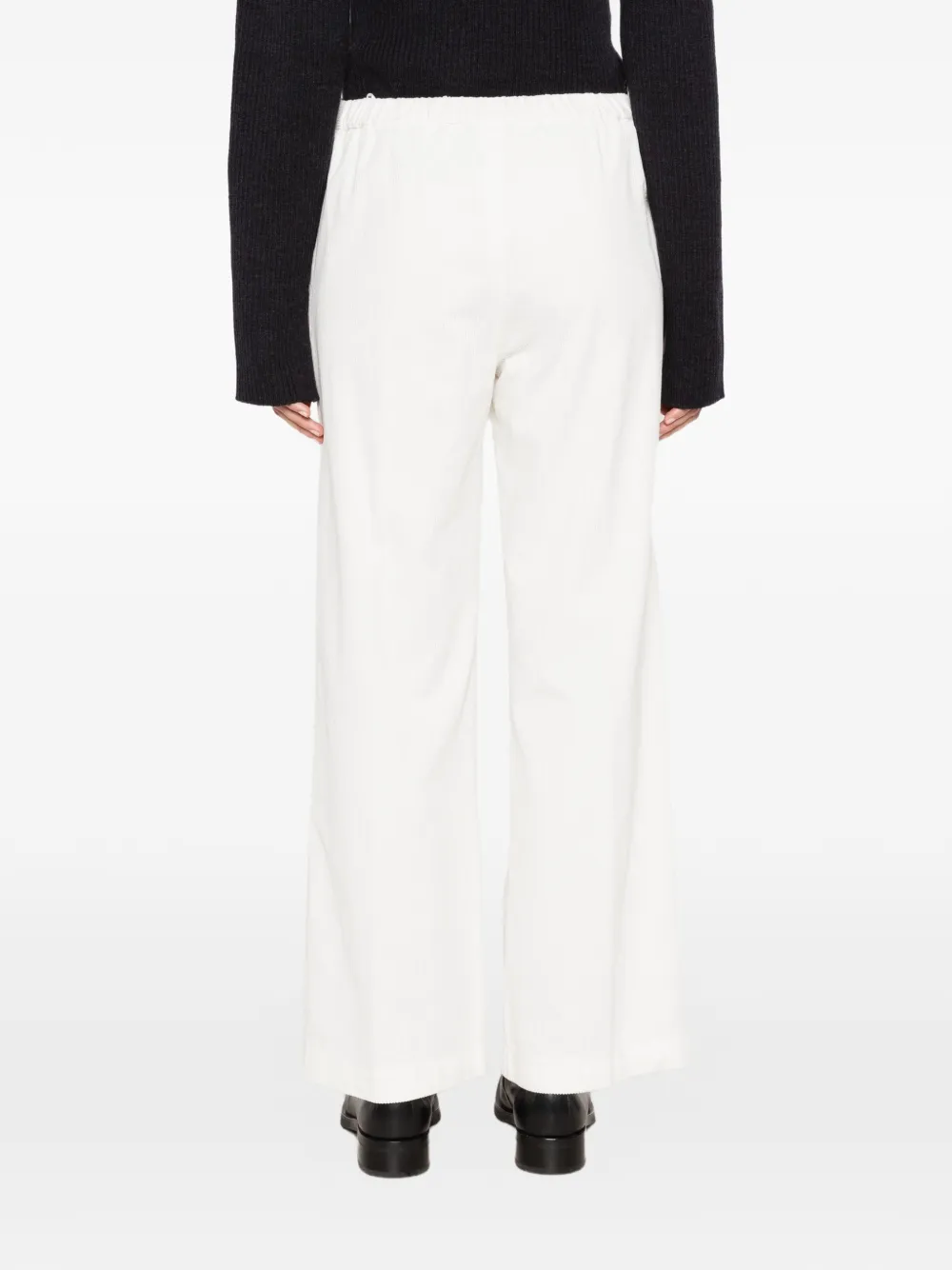 ASPESI Ribfluwelen broek Wit