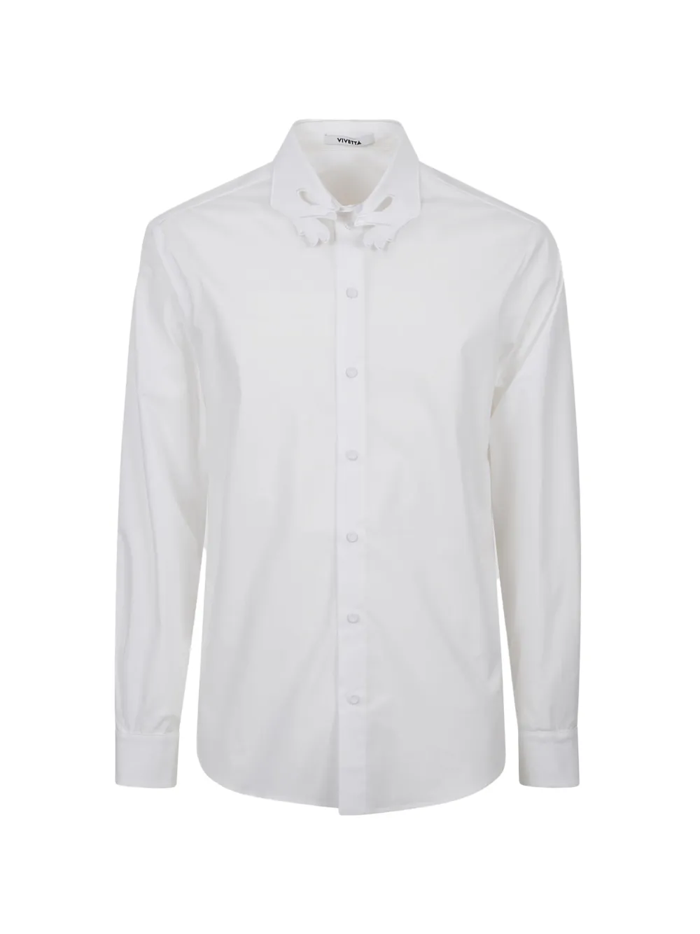 Vivetta embroidered-collar long-sleeve shirt - White