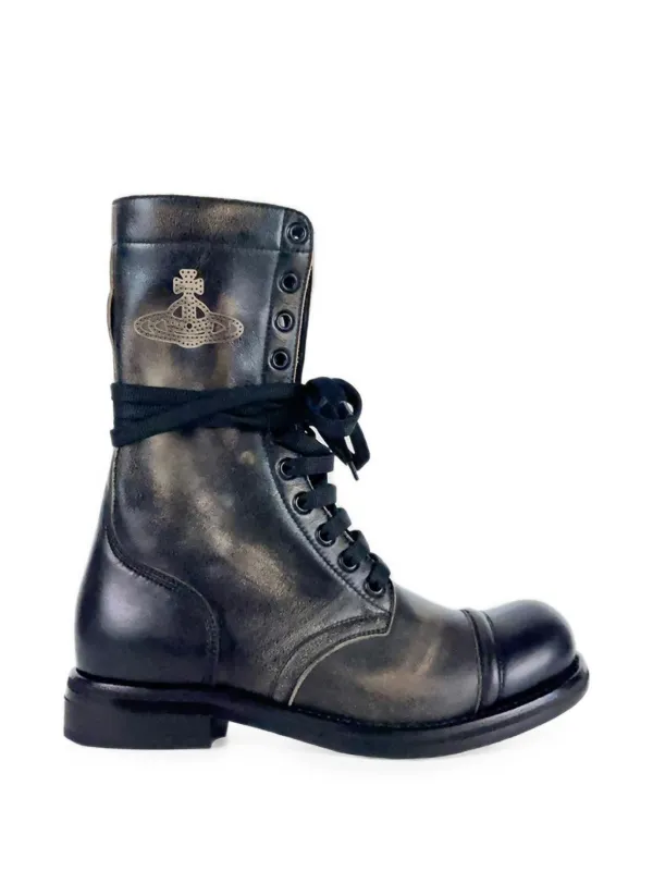 Vivienne Westwood Orb-print Parachute Boots in Black