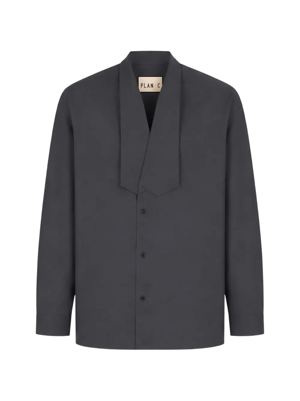 Plan C chemise à détail de foulard - Gris Plan C chemise à détail de foulard - Gris