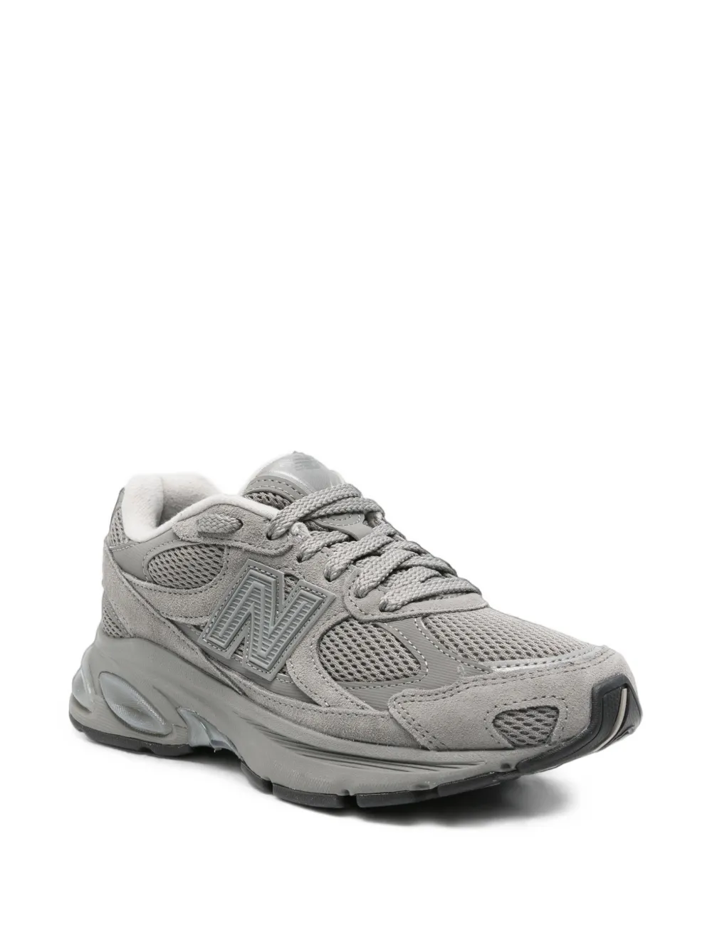 New Balance logo-patch panelled sneakers Grijs