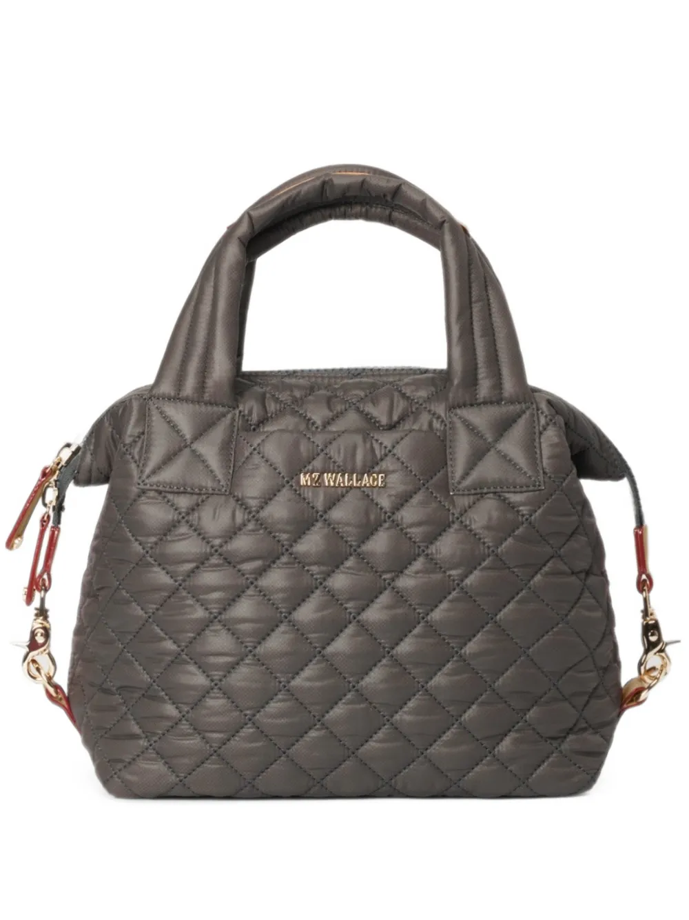 Mz Wallace Small Sutton Deluxe Quilted Tote Bag In Gray
