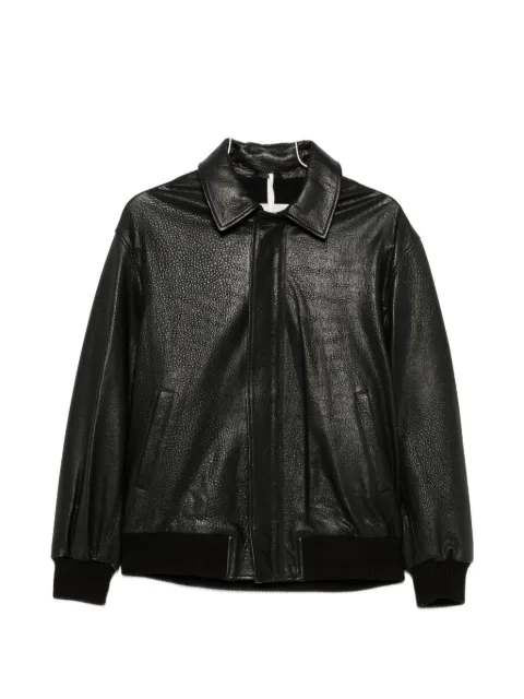 Nour Hammour Toyen grained leather jacket