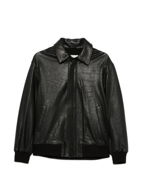 Nour Hammour Toyen grained leather jacket