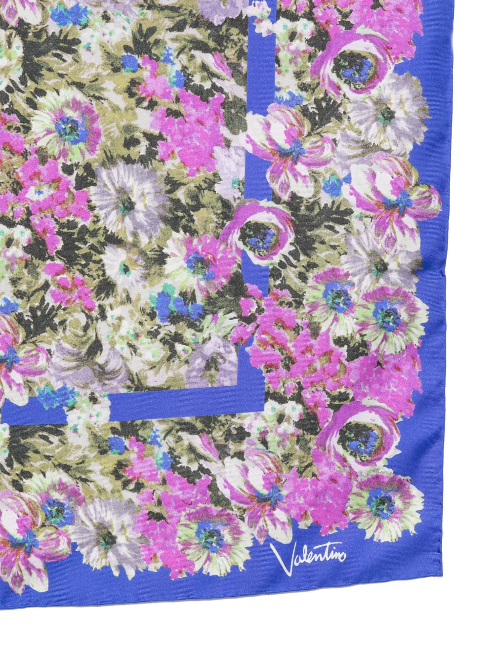 Valentino Garavani Sjaal met bloemenprint Blauw