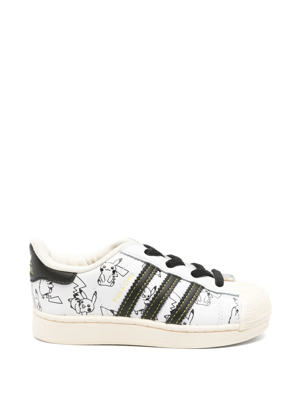 adidas Kids Superstar II El I Pokémon-print leather sneakers - Bianco