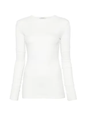 DÔEN Riana lace-trim T-shirt | White | FARFETCH