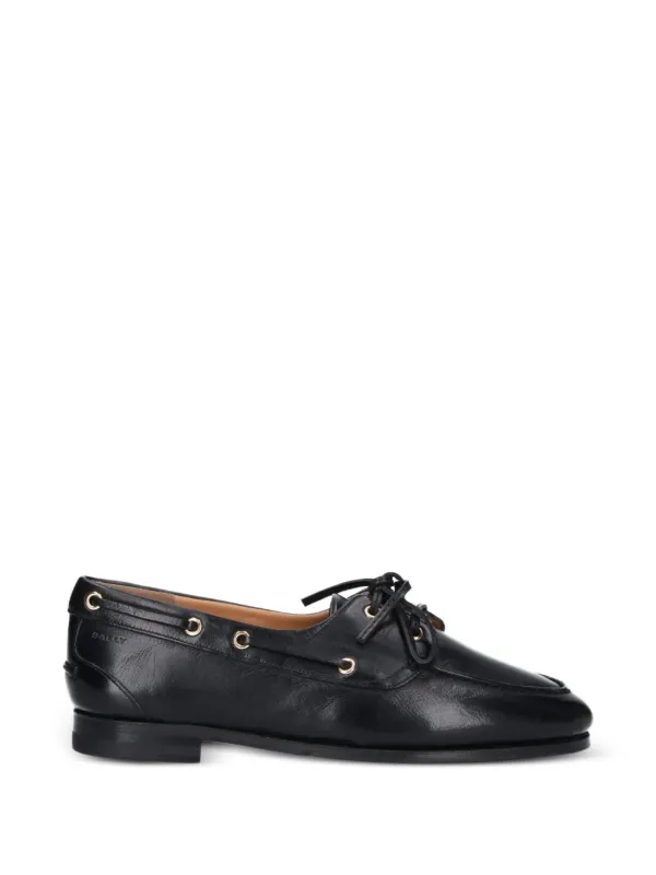 Bally Pathy Boat Shoes in Black