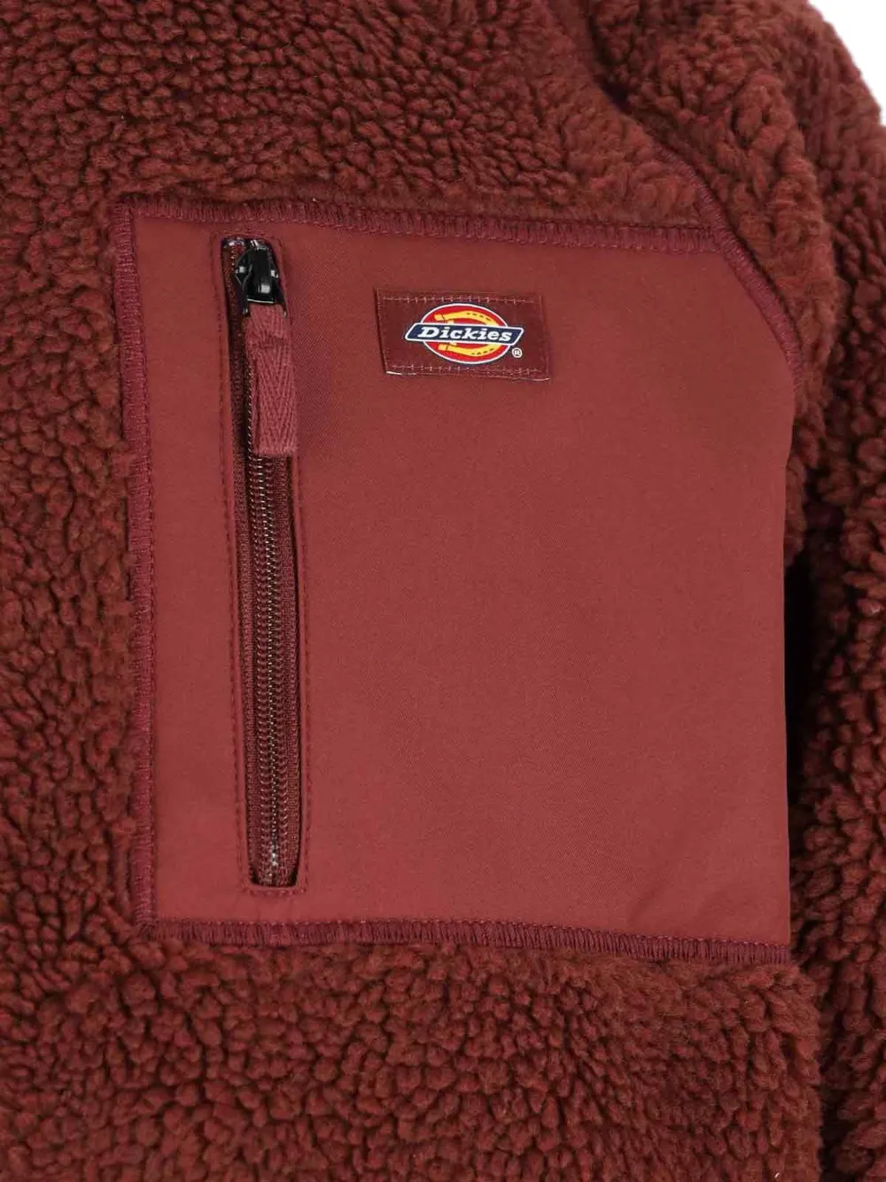 DICKIES Fleece hoodie met rits Rood