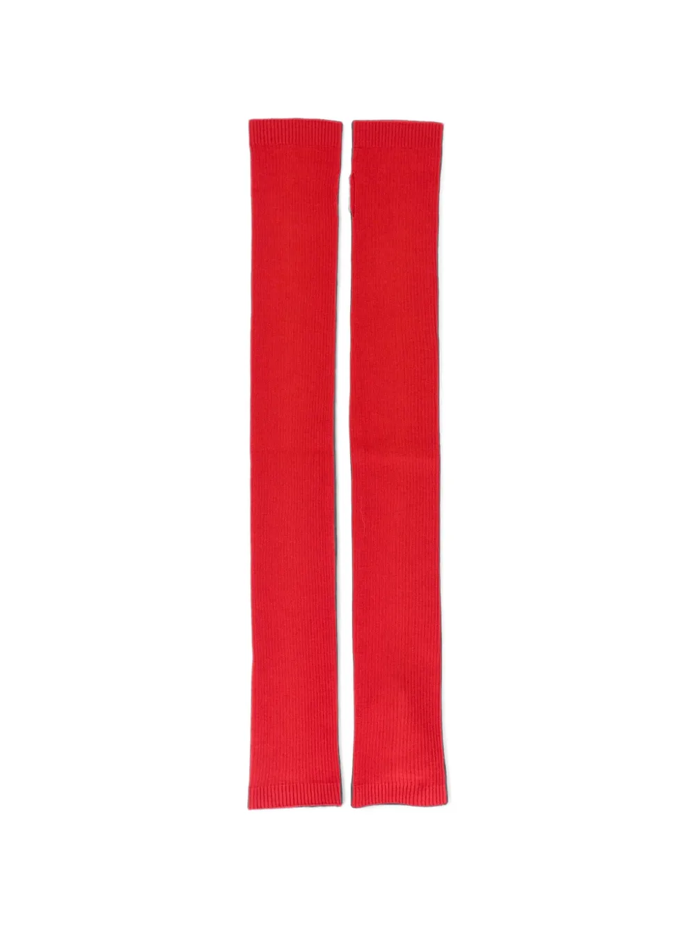 Sa Su Phi Ribbed-knit Fingerless Gloves In Red