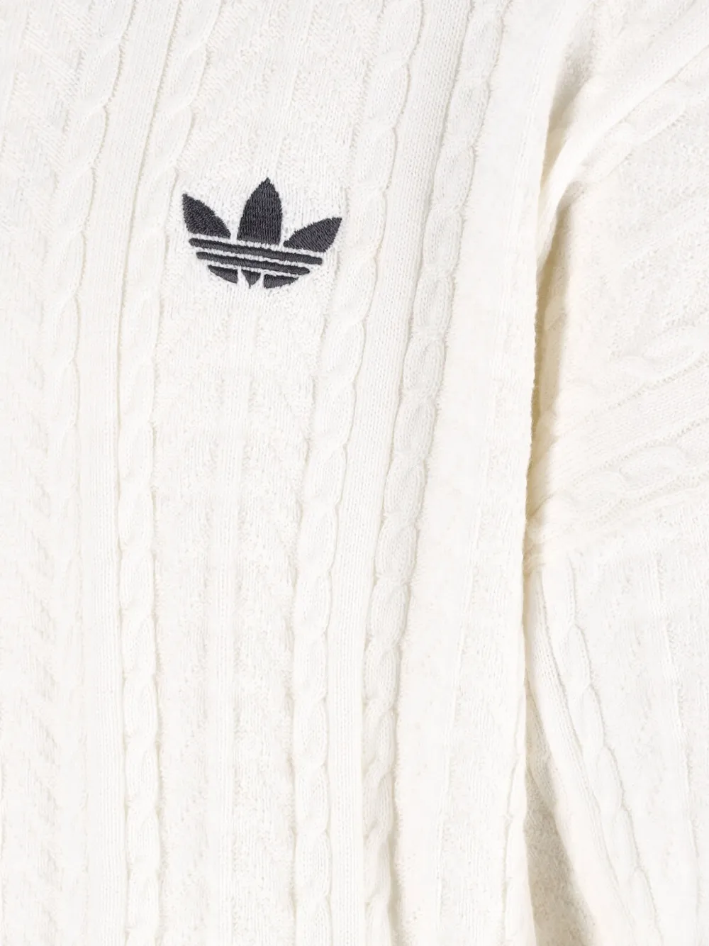 adidas Firebird cable knit track top Wit