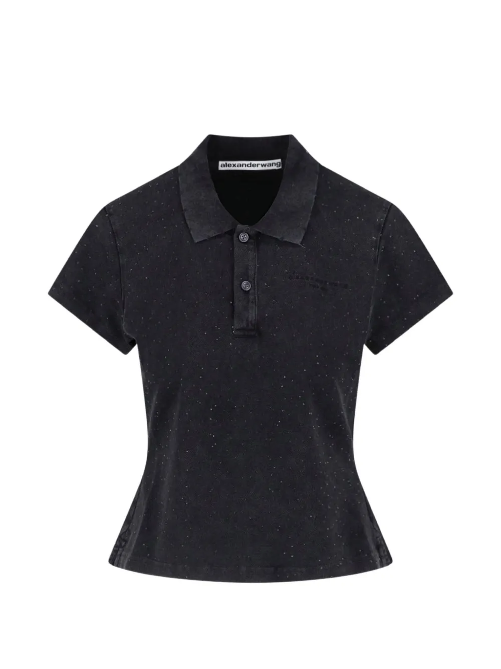 Alexander Wang crystal-hotfix polo top