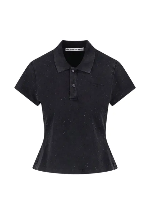 Alexander Wang playera tipo polo con cristales