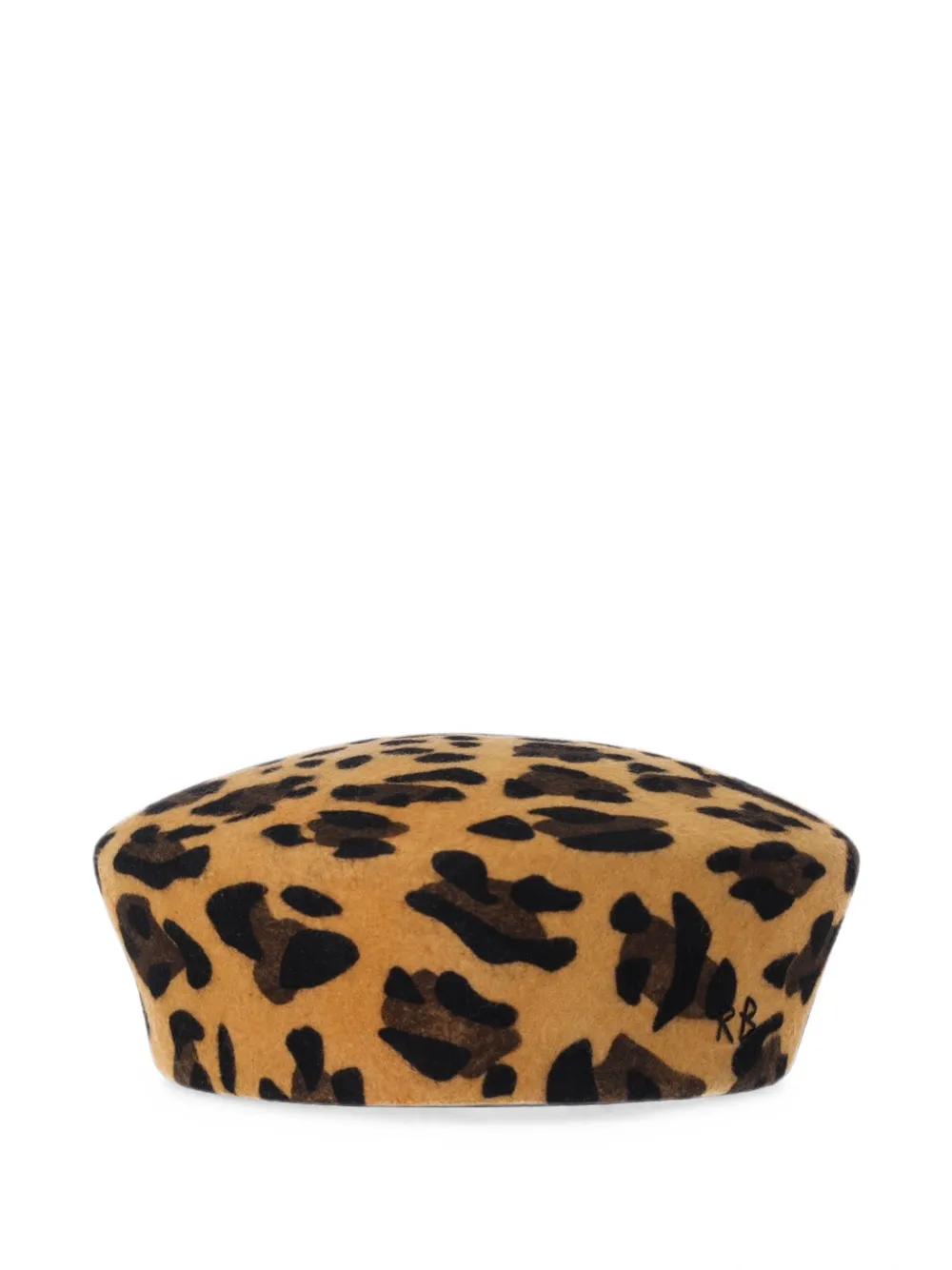 Ruslan Baginskiy leopard-print wool beret