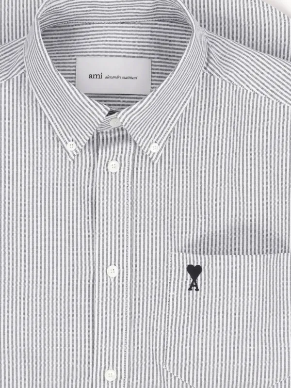 AMI Paris Camisa Ami De Coeur Listrada | Branco | FARFETCH BR