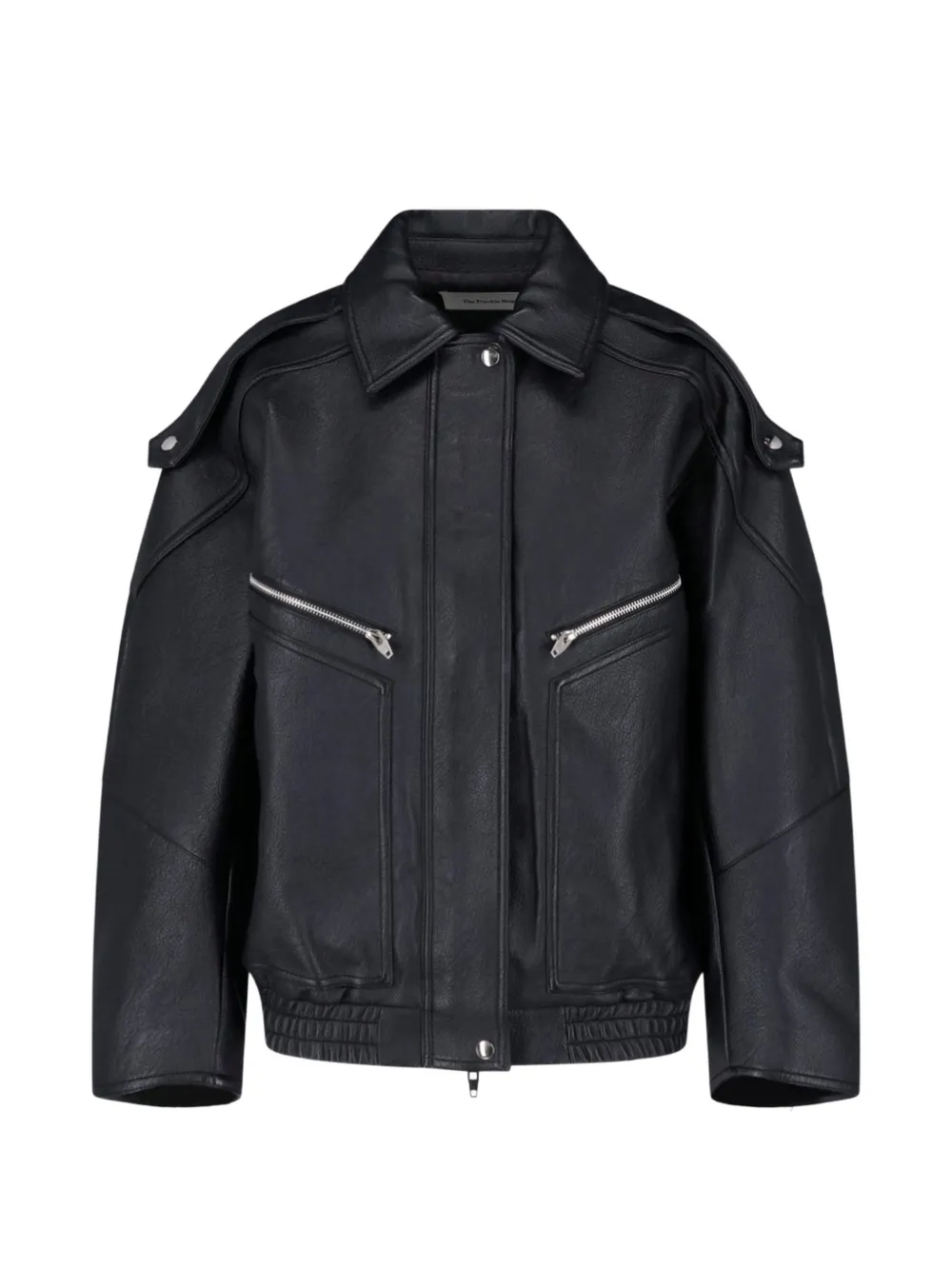 The Frankie Shop Hudson faux-leather bomber jacket in black