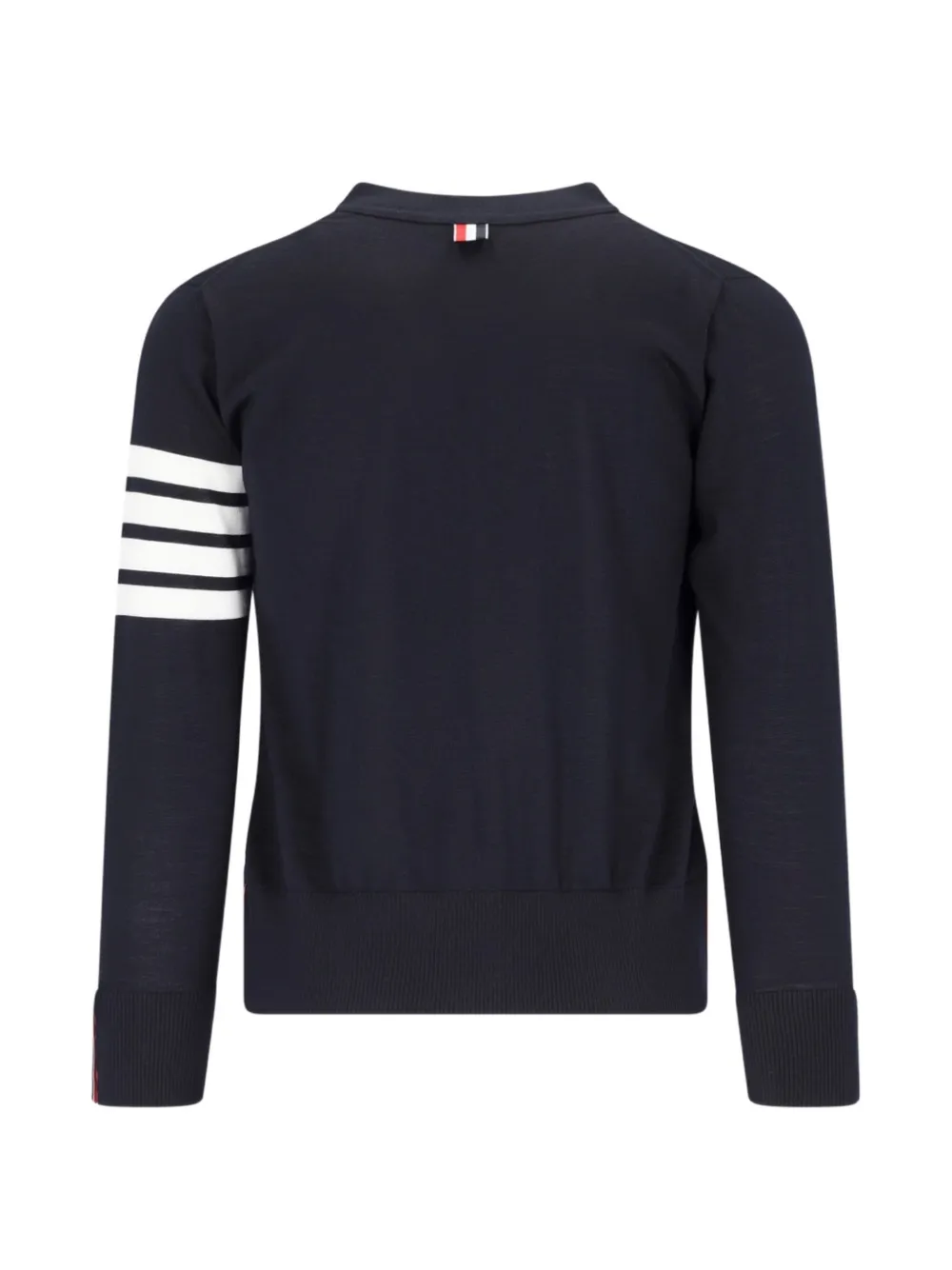 Thom Browne 4-bar klassiek vest van merinowol met V-hals Blauw