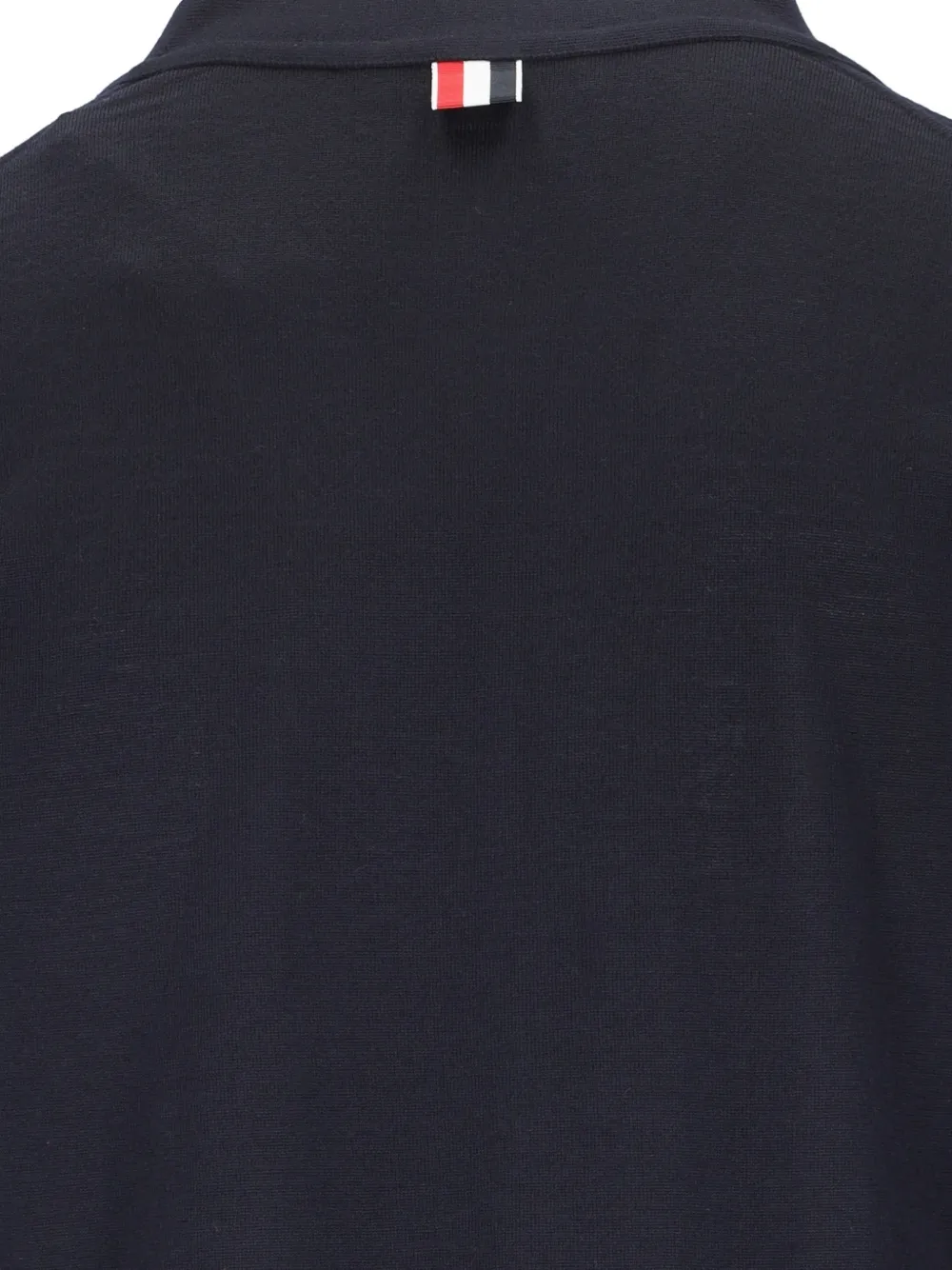 Thom Browne 4-bar klassiek vest van merinowol met V-hals Blauw
