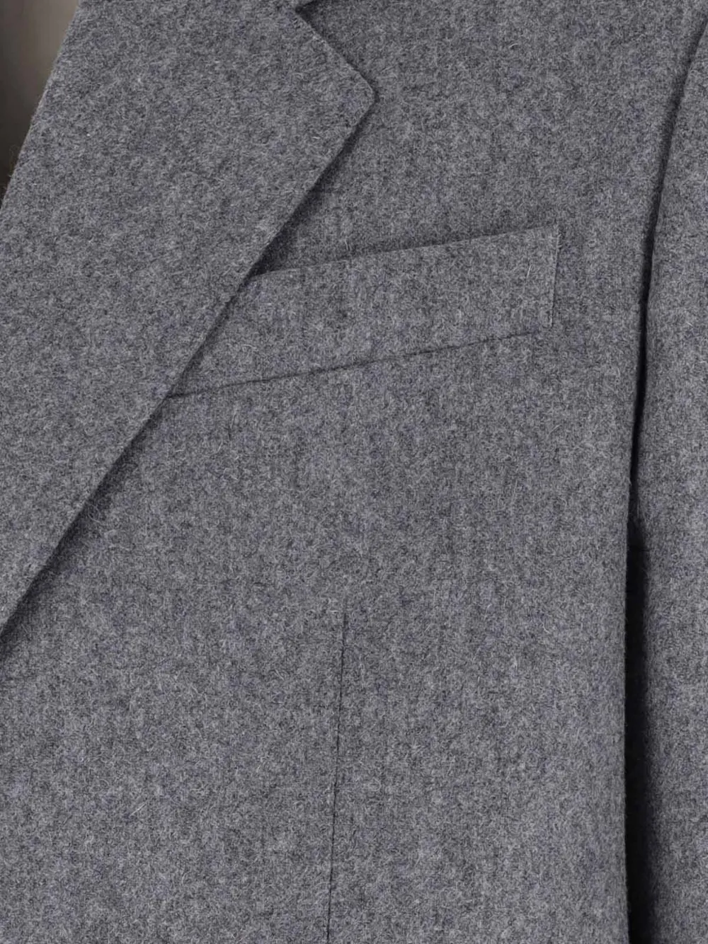 AMI Paris Blazer met enkele rij knopen en gekerfde revers Grijs