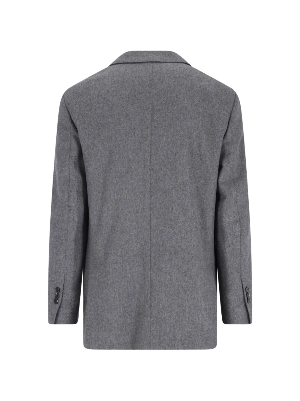 AMI Paris Blazer met enkele rij knopen en gekerfde revers Grijs