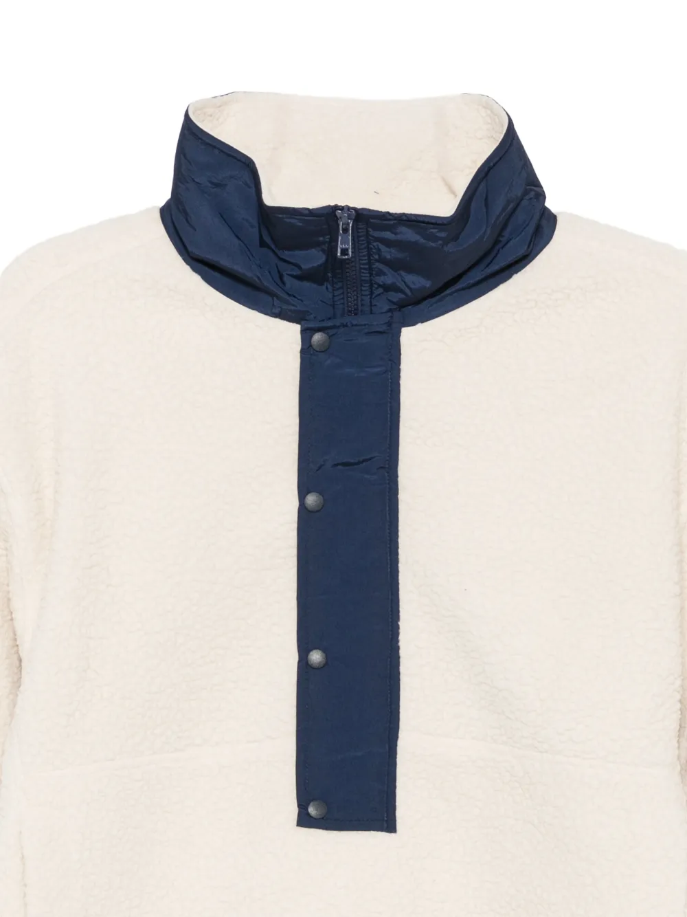 ENTIRE STUDIOS System fleece sweater met halve rits Beige