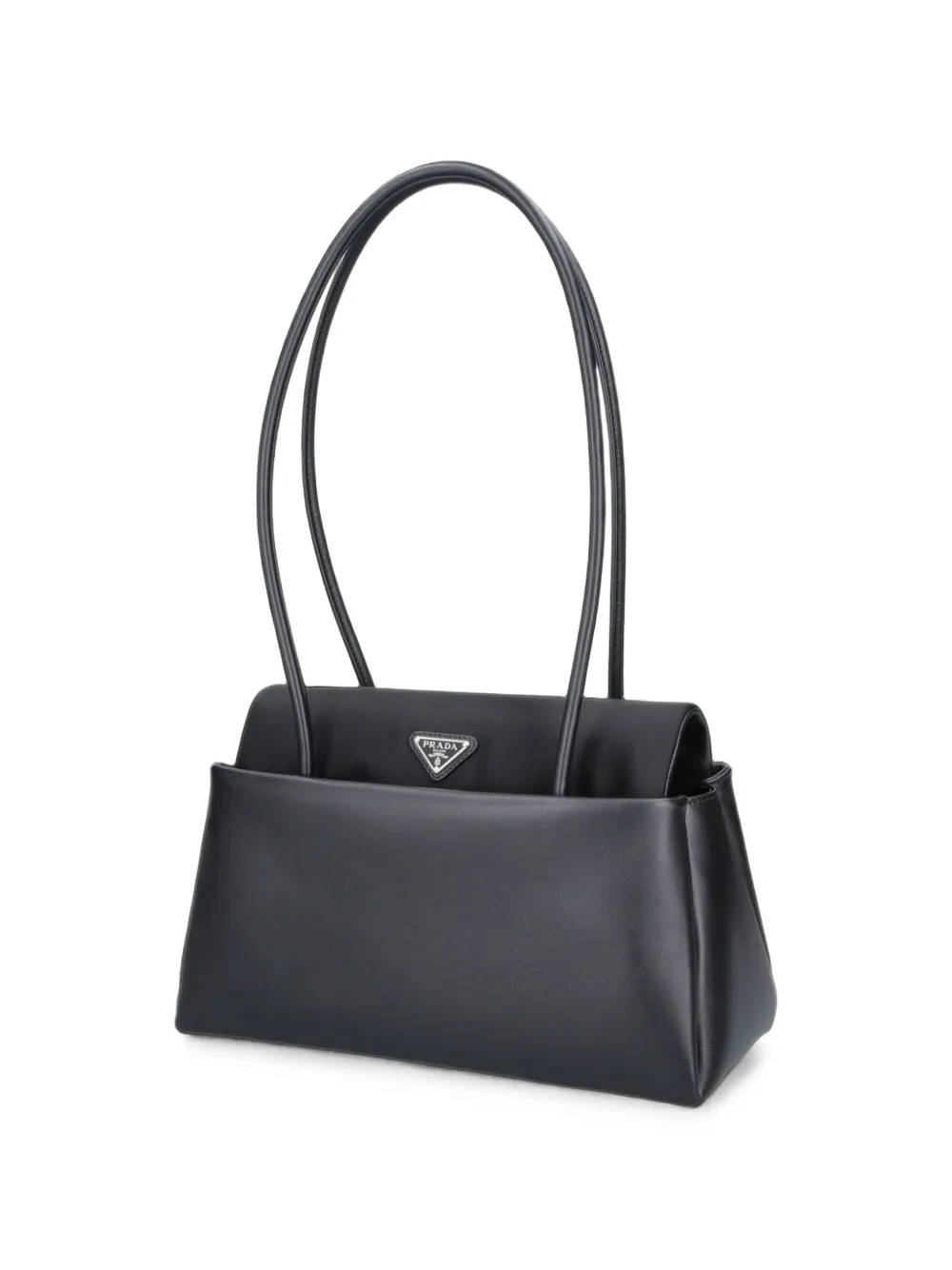 Prada Medium Passage leren tas met Re-Nylon klep Zwart