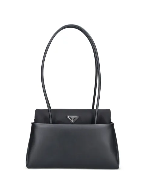 Prada Passage medium leather bag with Re-Nylon flap