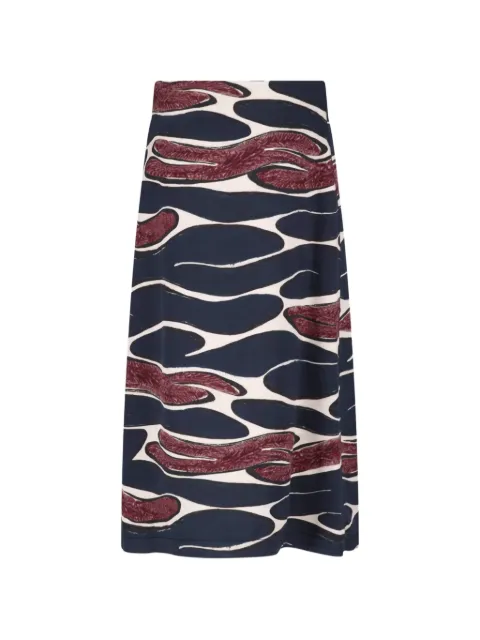 Marni abstract-print midi skirt