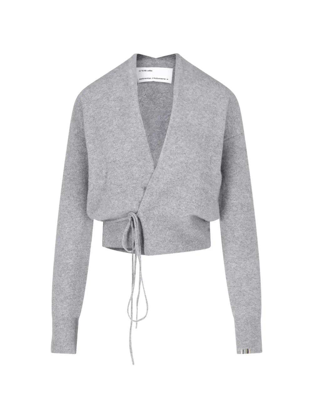 extreme cashmere Ella wrap sweater - Grey
