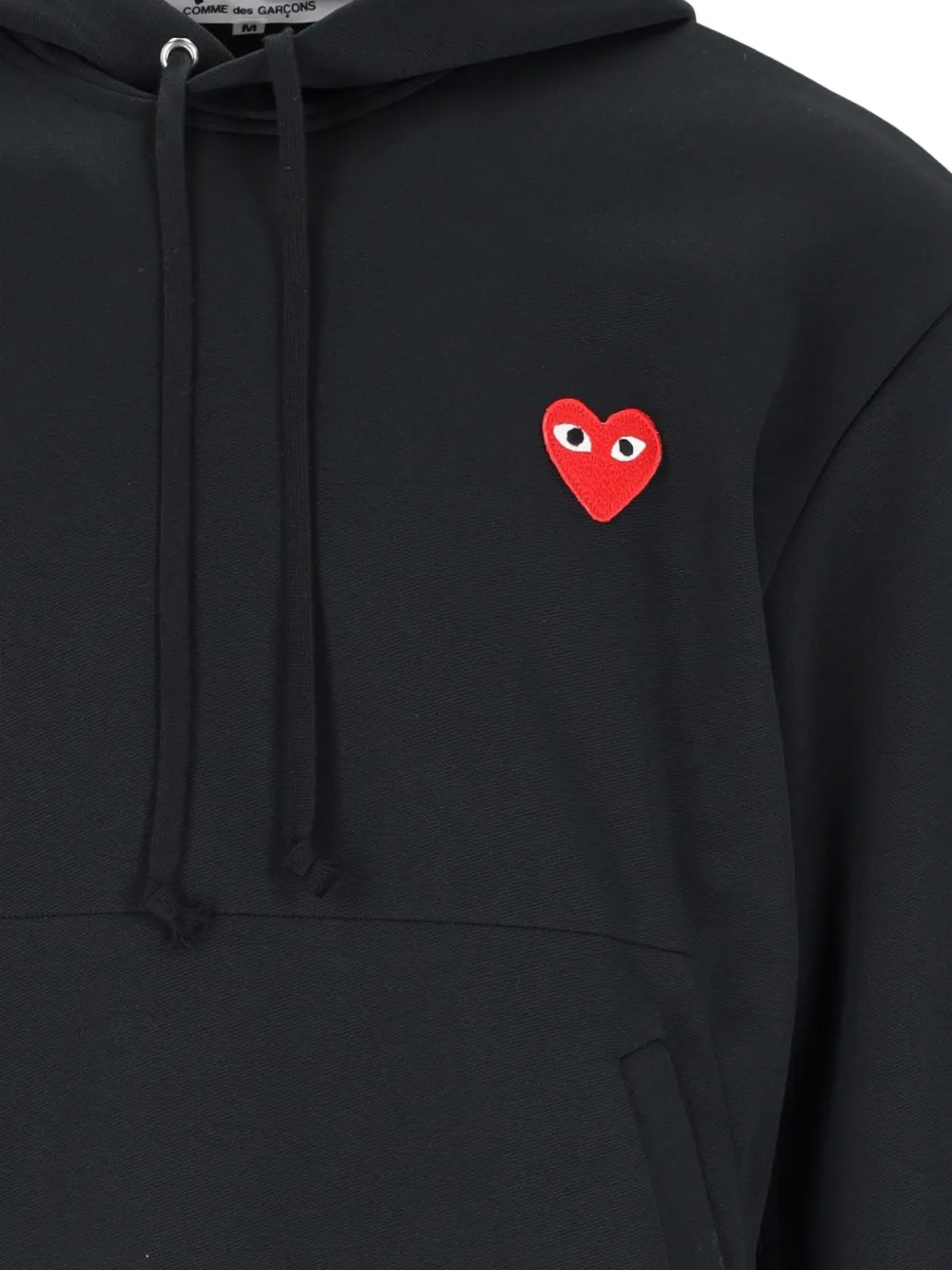 Comme Des Garçons Play Hoodie met hartpatch Zwart