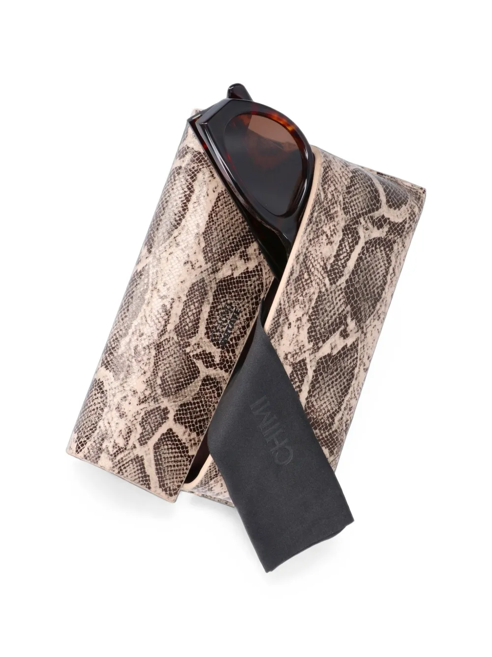 Chimi Rotate 06 zonnebril met cat-eye montuur en schildpadschild effect Bruin