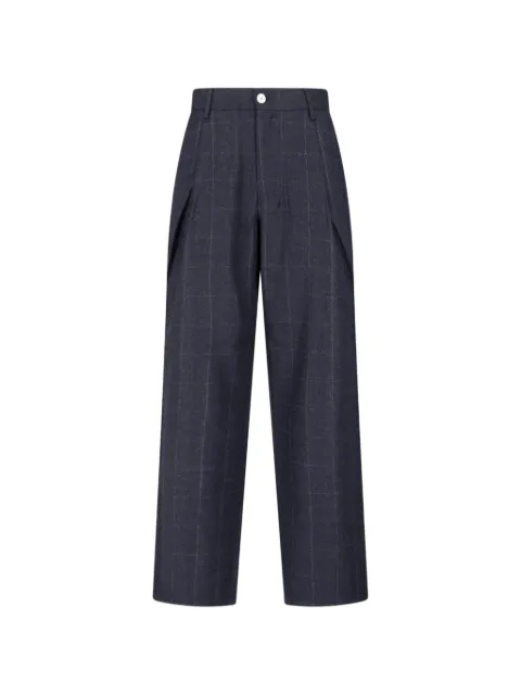 Sibel Saral Rose windowpane-pattern pleated trousers