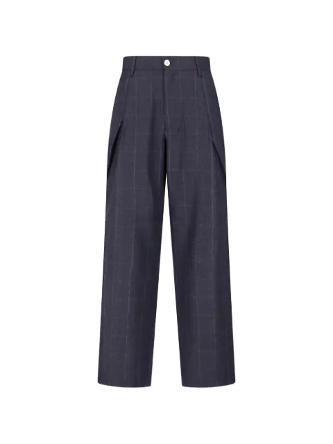 Sibel Saral Rose windowpane-pattern pleated trousers