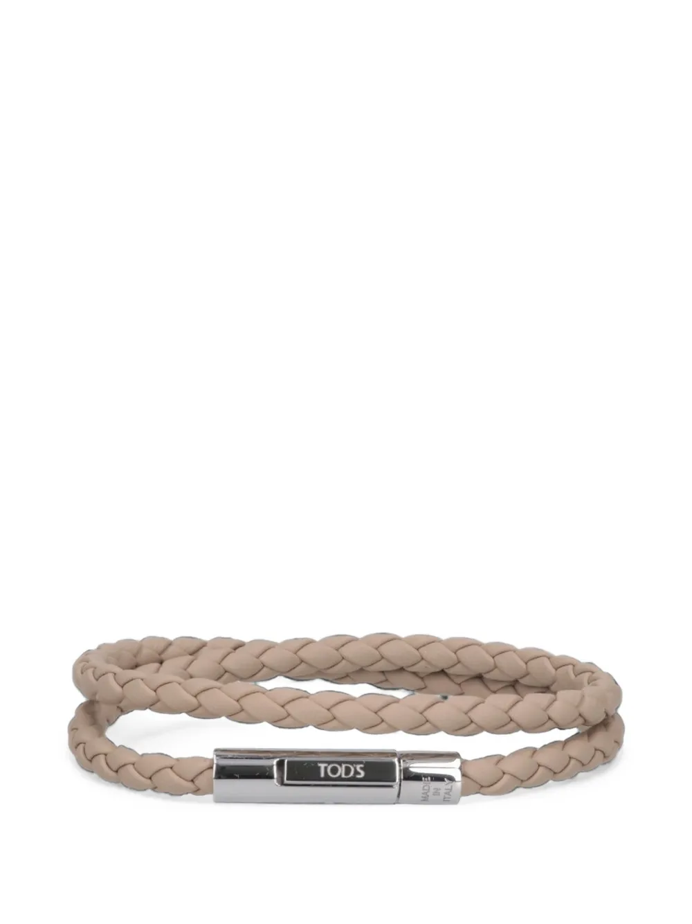 Tod's MyColors braided-leather wrap bracelet - Tons neutres