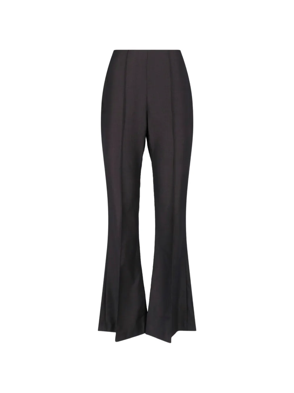 The Frankie Shop Dessa wool flared pants - brown Glen plaid - Grau